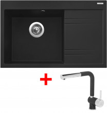 Sinks RIM 780 L Metalblack + Mix 3 P GR 